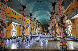 Ceremony At Cao Dai Temple