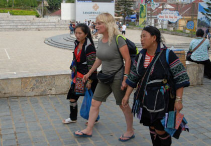 Sapa Hill Tribe Women Following Visitors Orig